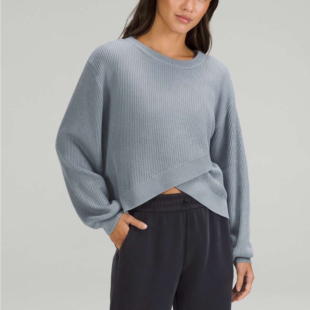 lululemon athletica Gray Crew Neck Sweater